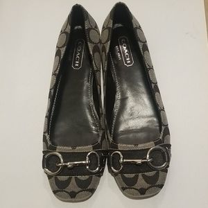 Coach Bliss black/gray flat loafer